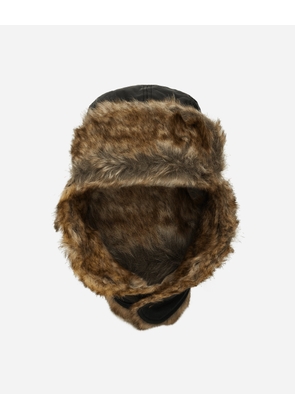 Image Leather Trapper Hat Black