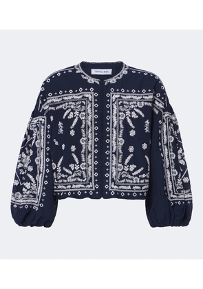 Veronica Beard Drake embroidered cotton-blend jacket