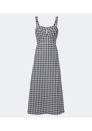 Veronica Beard Aila gingham cotton midi dress