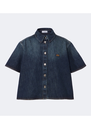 Loewe Double L asymmetric denim shirt