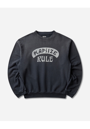 Men s SWT Knit Crewneck Sweatshirt (Kapsize Rule) Black