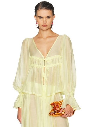 SIEDRES for FWRD Long Sleeve Top in Yellow - Yellow. Size 36 (also in 38, 34, 40, 42).