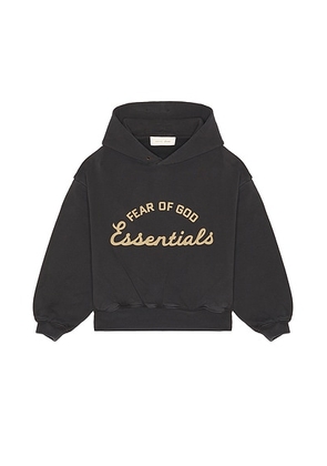Fear of God ESSENTIALS Kids Training 90's Hoodie in Faded Black - Black. Size 2/3 (also in 4/5, 6/7).