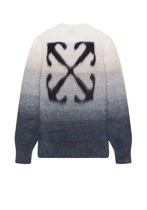 OFF-WHITE Mohair Arrow Gradient Knit in Medium Grey - Grey. Size S (also in ).