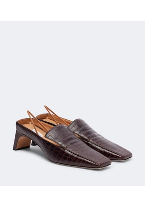 Calvin Klein Collection Tilda croc-effect leather slingback pumps