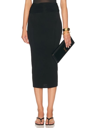 WARDROBE.NYC Translucent Skirt Midi Skirt in Black - Black. Size S (also in XS, M, L).