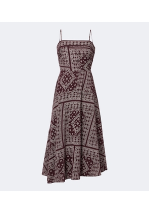 Veronica Beard Kitt printed cotton-blend midi dress