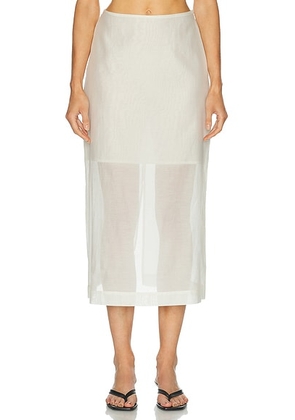 By Malene Birger Esta Soft Organza Skirt in Soft White - White. Size 34 (also in 36, 38, 40, 42).