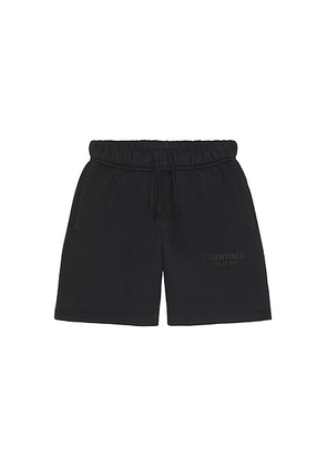 Fear of God ESSENTIALS Kids Classic Short in Vintage Black - Black. Size 2/3 (also in 4/5, 6/7).