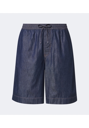 Loewe Anagram cotton chambray shorts