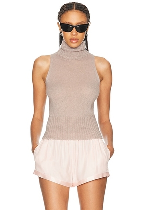 TOM FORD Cashmere Silk Halterneck Sweater in Pink Beige - Taupe. Size S (also in XS, M, L).