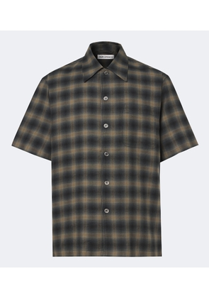 Our Legacy Every checked cotton and wool shirt