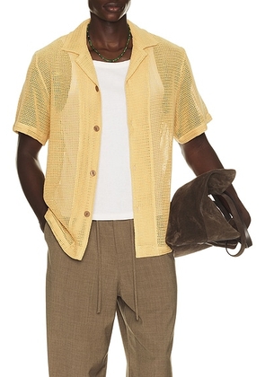 OAS Terra Cuba Shirt in Dark Yellow - Yellow. Size XL/1X (also in S, M, L).