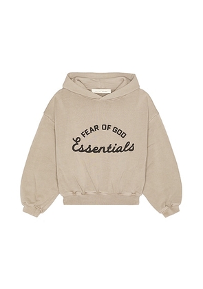Fear of God ESSENTIALS Kids Training 90's Hoodie in Faded Seal - Grey. Size 2/3 (also in 4/5, 6/7).