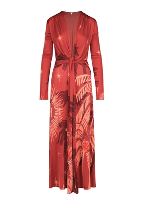Johanna Ortiz Coral Marino Jersey Maxi Dress - Moda Operandi