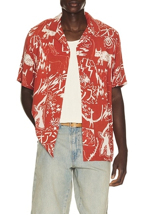 OAS Gensou Rocco Shirt in Red - Red. Size XL/1X (also in S, M, L).