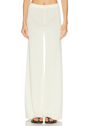 L'Academie Lilyann Knit Pant in Cream - Cream. Size XL (also in XS, XXS, S, M, L).