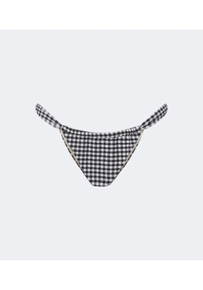 Montce Sandra polka-dot seersucker bikini bottoms