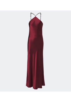 Staud Cadence halterneck satin slip dress