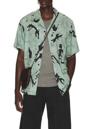 OAS Guardo Rocco Shirt in Green - Green. Size L (also in S, M, XL/1X).