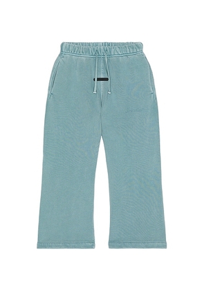 Fear of God ESSENTIALS Kids Signature Flare Sweatpant in Faded Coastal - Blue. Size 4/5 (also in 2/3, 6/7).