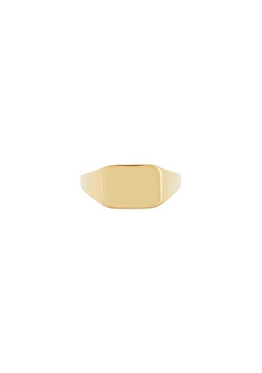 MEGA Signet Pinky Ring in 14k Gold Vermeil - Metallic Gold. Size 4 (also in 3, 3.5).
