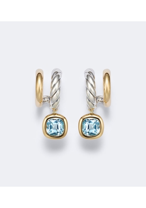 David Yurman DY MercerÂ® 18kt gold and sterling silver earrings with topaz
