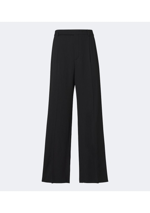 Saint Laurent Pinstripe wool-blend wide-leg pants