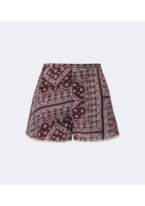 Veronica Beard Tennison printed cotton-blend shorts