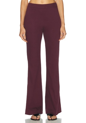 SIMKHAI Gia Flare Pant in Fig - Burgundy. Size 8 (also in 0, 2, 6).