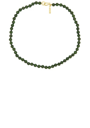 SOPHIE BUHAI Tiny Boule Collar Necklace in Jade & 18k Gold Vermeil - Green. Size all.