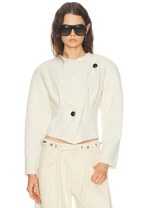 Isabel Marant Suna Jacket in Ecru - Cream. Size 34 (also in 38, 40, 42).