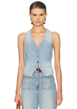 Ralph Lauren Collection Clarissa Vest in Cirrus Indigo - Blue. Size 6 (also in 4, 8).