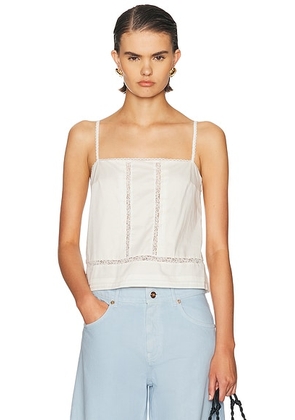 Staud Corinna Top in Ivory - White. Size S (also in XS, M, L).