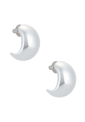 MEGA Bulles Earrings in Brass & Sterling Vermeil - Metallic Silver. Size all.