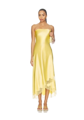 CAMI NYC Alexandria Strapless Dress in Yellow. Size XXS. Also in XS, S, M, L, XL.