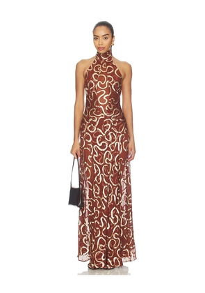 DELFI Sahara Dress in Brown. Size XS. Also in L, M, S, XL.