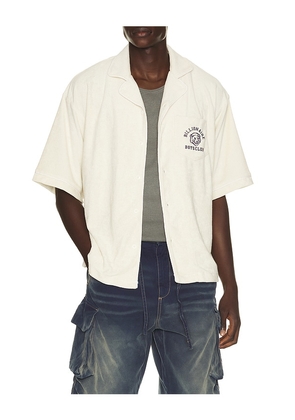 Billionaire Boys Club Roam Short Sleeve Shirt in White. Size S. Also in M, L, XL/1X.