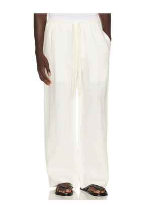 Commas Wide Leg Linen Trousers in White. Size S. Also in M, L, XL/1X, XXL/2X.