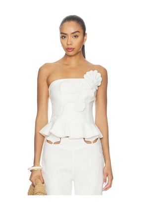 AZULU Vaiana Top in Ivory. Size XXS. Also in XS, S, M, L.
