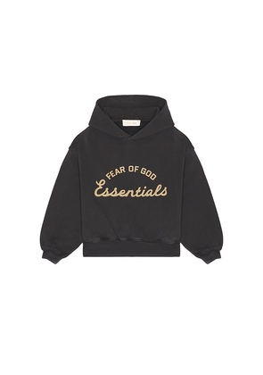 Fear of God ESSENTIALS Kids Training 90's Hoodie in Black. Size 2/3. Also in 4/5, 6/7.