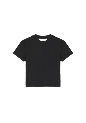 Fear of God ESSENTIALS Kids Signature Classic Short Sleeve Tee in Black. Size 2/3. Also in 4/5, 6/7.