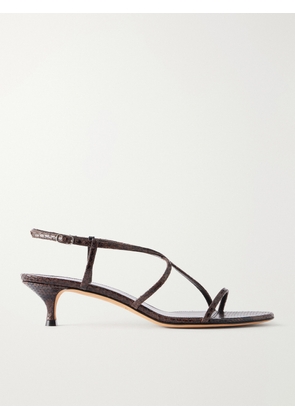 Le Monde Béryl - Rio 35 Snake-effect Leather Sandals - Animal Print - IT36,IT36.5,IT37,IT37.5,IT38,IT38.5,IT39,IT39.5,IT40,IT40.5,IT41,IT41.5,IT42