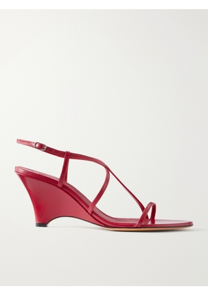 Le Monde Béryl - Rio 70 Leather Wedge Sandals - Red - IT36,IT36.5,IT37,IT37.5,IT38,IT38.5,IT39,IT39.5,IT40,IT40.5,IT41,IT41.5,IT42