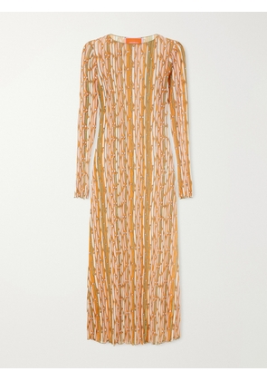 La DoubleJ - Slinky Swing Printed Chiffon Maxi Dress - Pink - xx small,x small,small,medium,large,x large,xx large