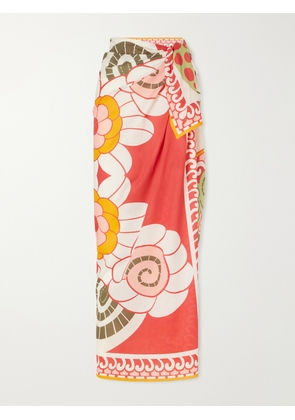 La DoubleJ - Pareo Printed Jersey Pareo - Red - One size