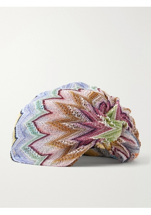 Missoni - Striped Metallic-crochet Headpiece - Multi - One size