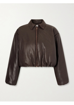 Magda Butrym - Textured-leather Jacket - Brown - FR 34,FR 36,FR 38,FR 40,FR 42