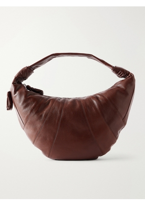 LEMAIRE - Croissant Paneled Leather Shoulder Bag - Brown - One size