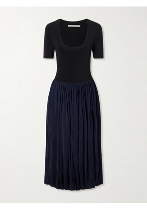 Maria McManus - Ribbed Woven Midi Dress - Black - x small,small,medium,large